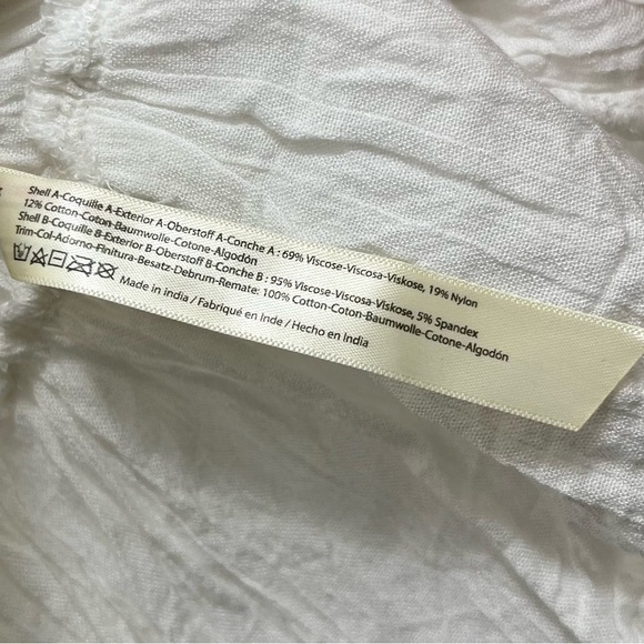 Free People Women’s Adella Cami Lace Ruffled Tank Top White Size L - Picture 7 of 9